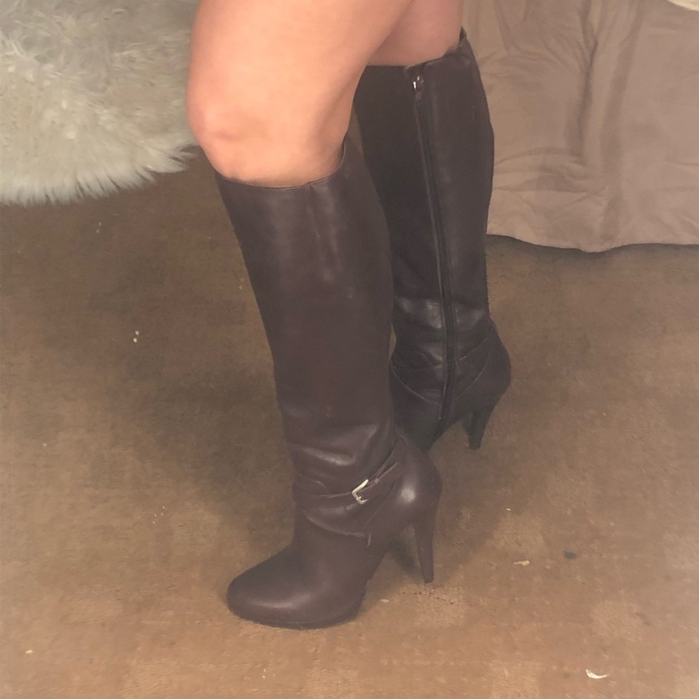 Knee high chocolate brown boots